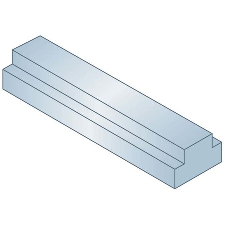 MAK-A-KEY Step Key Stock 2, 3/8 in Top W, 3/16 in Top Step H, 1/2 in Bottom W, 1/4 in Lower Step H SK11-2